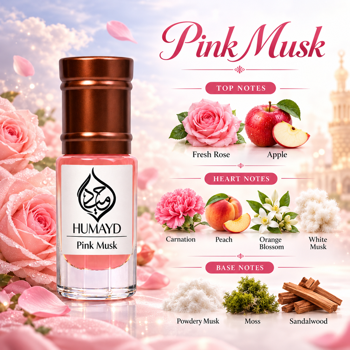 HUMAYD Perfume Oil Unisex | Musk | Oud | Attar | Fragrance | Roll On | Choose Any Scent 3ml