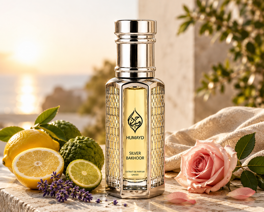 HUMAYD Silver Bakhoor Perfume Oil Unisex | Alcohol-Free Fragrance Attar 6ml