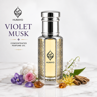 HUMAYD Violet Musk Perfume Oil Unisex | Alcohol Free Roll On Fragrance 6ml