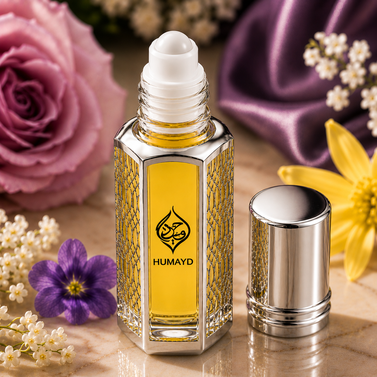 HUMAYD Violet Musk Perfume Oil Unisex | Alcohol Free Roll On Fragrance 6ml