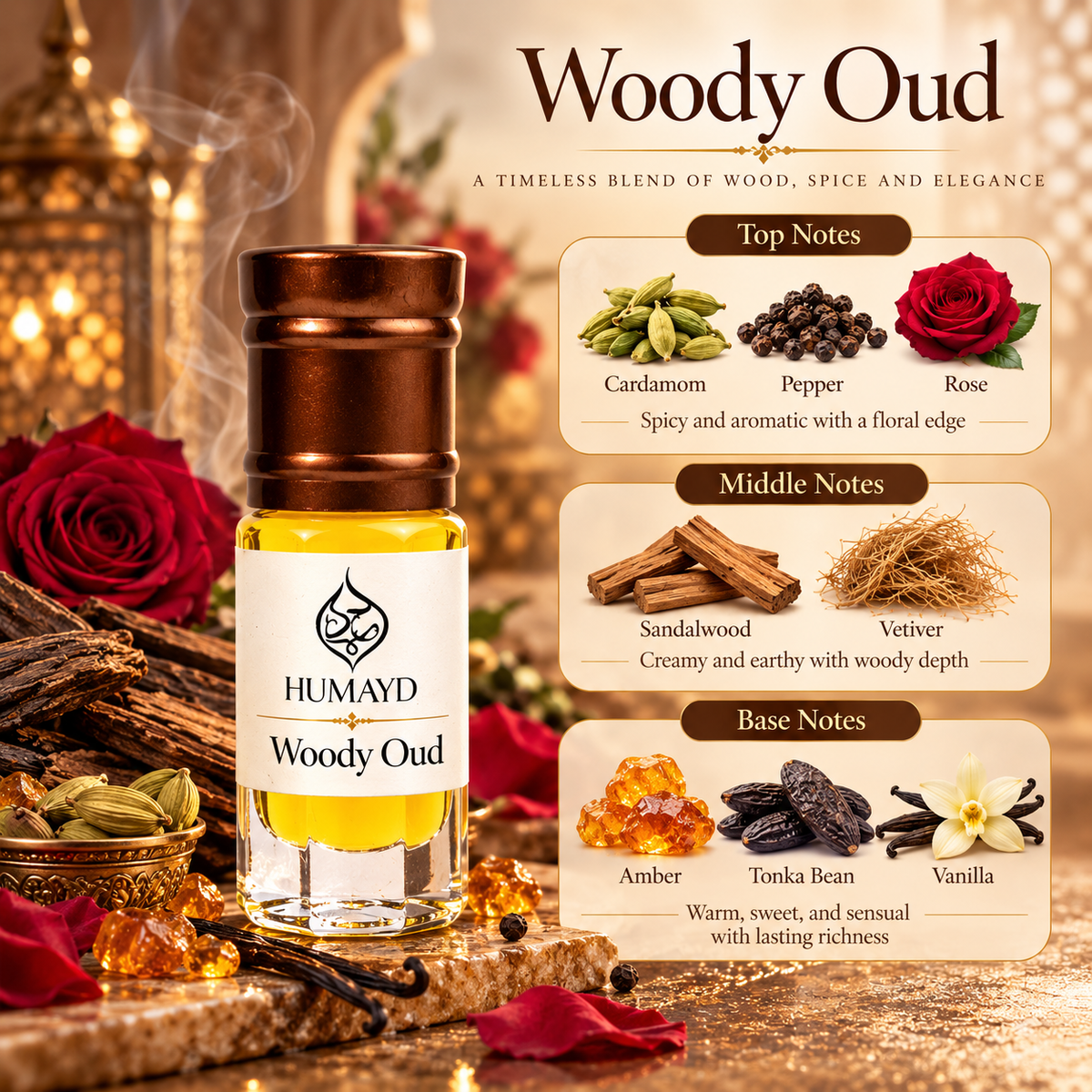 HUMAYD Perfume Oil Unisex | Musk | Oud | Attar | Fragrance | Roll On | Choose Any Scent 3ml