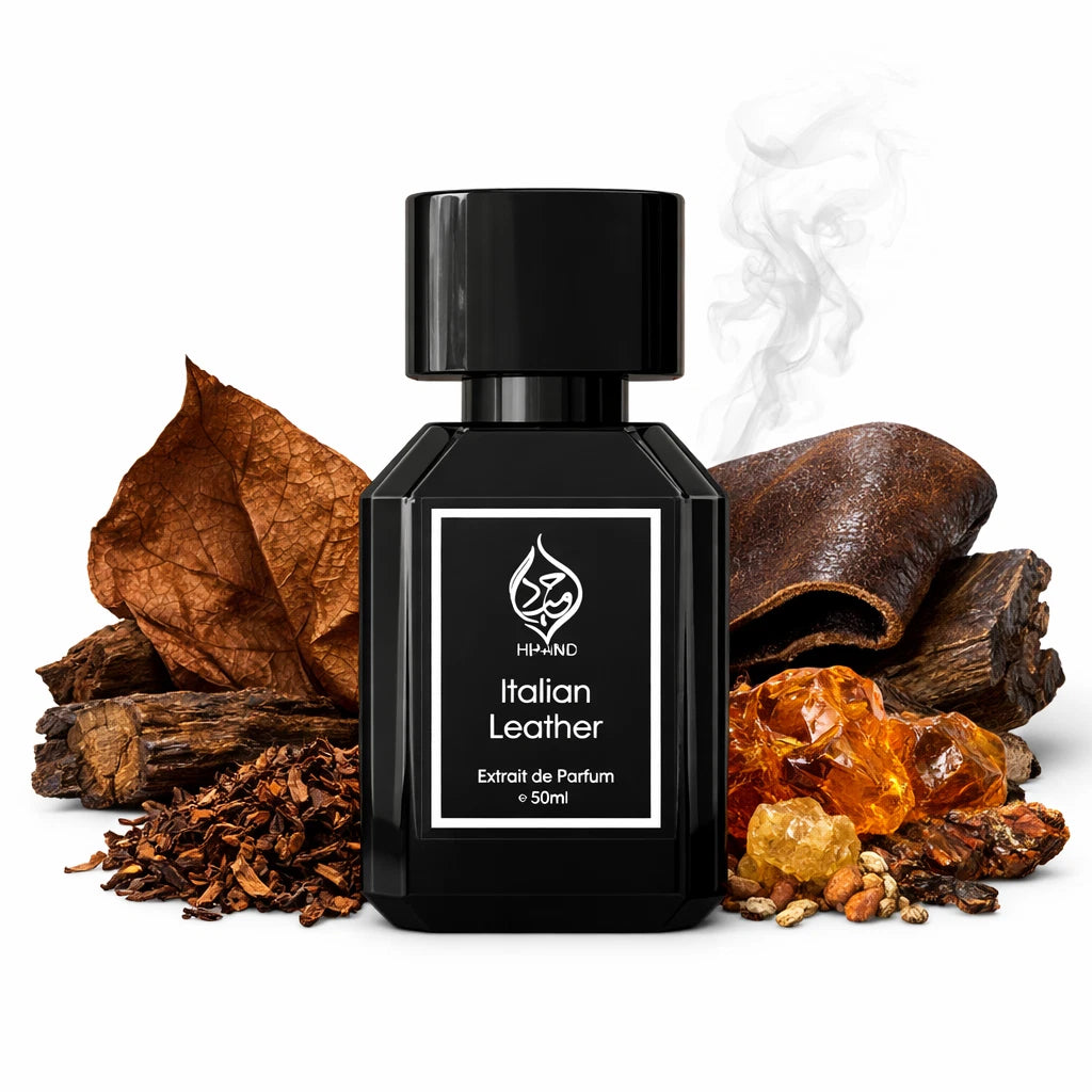 Italian Leather Tobacco Leather Mens Fragrance Extrait de Parfum Humayd 50ml