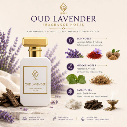 Oud Lavender Extrait de Parfum Spicy Aromatic Oud Unisex Perfume by Humayd 50ml