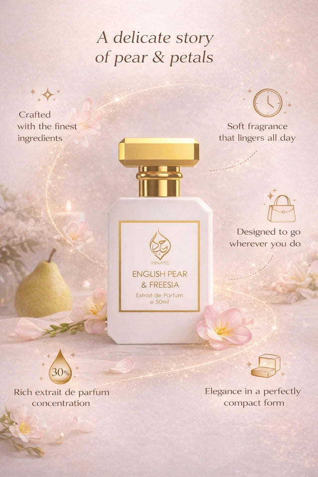 English Pear & Freesia Perfume for Women Fruity Musk Rose Extrait de Parfum 50ml