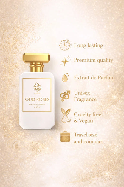 Oud Roses Extrait de Parfum Rose Arabian Oud Perfume Long Lasting by Humayd 50ml