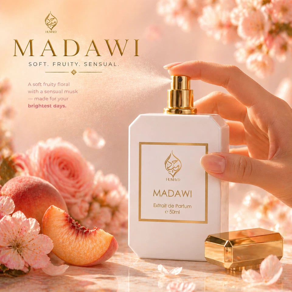 Madawi Extrait de Parfum Unisex Arabian Perfume Premium Long Lasting Humayd 50ml