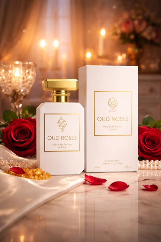 Oud Roses Extrait de Parfum Rose Arabian Oud Perfume Long Lasting by Humayd 50ml