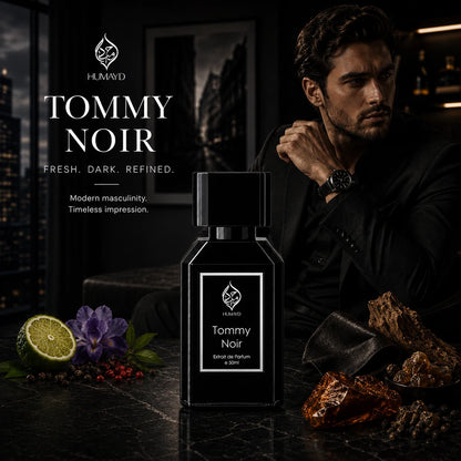 Tommy Noir Mens Perfume Woody Spicy Leather Niche Extrait de Parfum Humayd 50ml