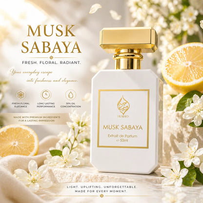 Musk Sabaya Extrait De Parfum Arabian Musk Floral Unisex Perfume by Humayd 50ml
