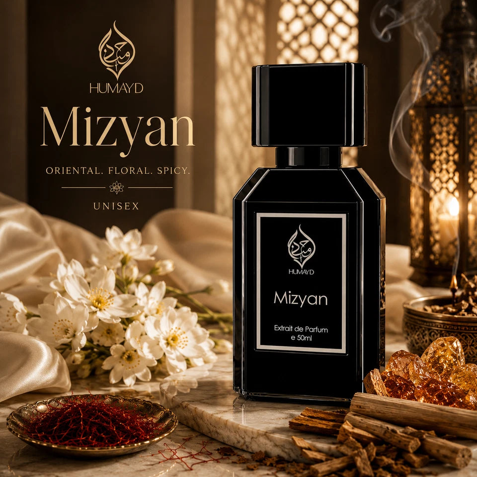 Mizyan Arabian Perfume Unisex OrientalLong Lasting Extrait de Parfum Humayd 50ml