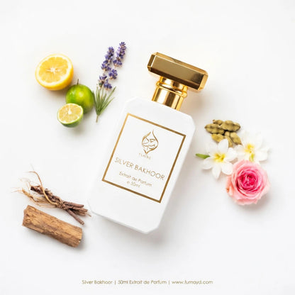 Silver Bakhoor Extrait de Parfum Niche Arabian Perfume Floral Spicy Unisex 50ml