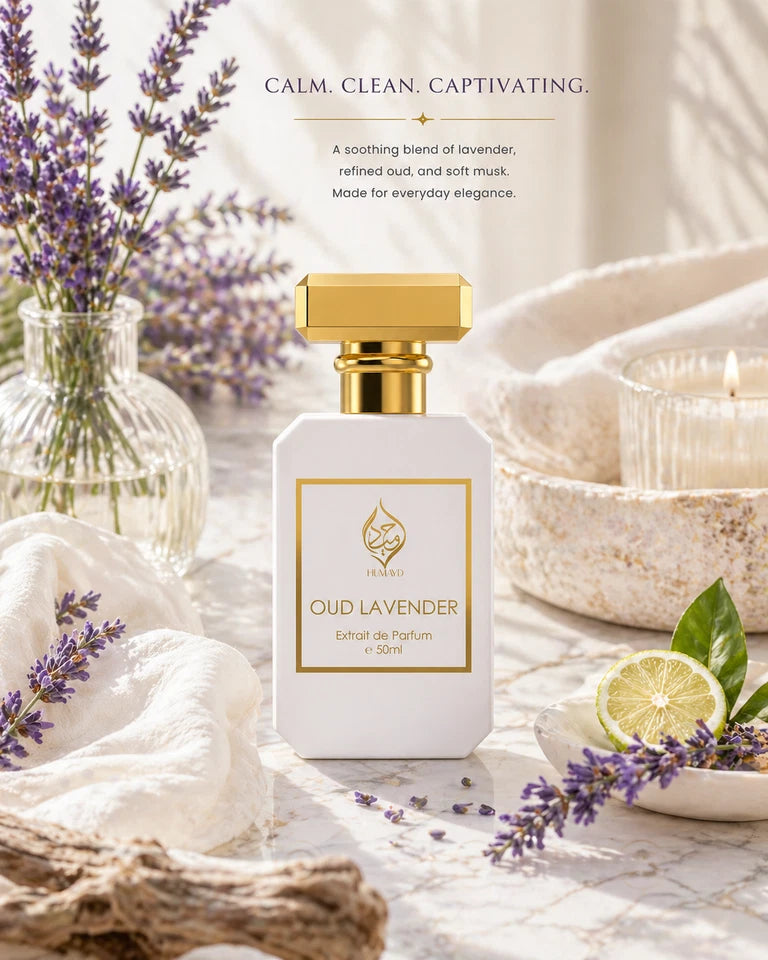 Oud Lavender Extrait de Parfum Spicy Aromatic Oud Unisex Perfume by Humayd 50ml