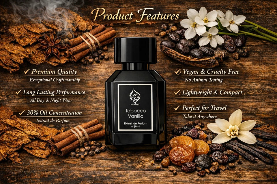 Tobacco Vanilla Extrait de Parfum Sweet Oud Tobacco Perfume Unisex Humayd 50ml