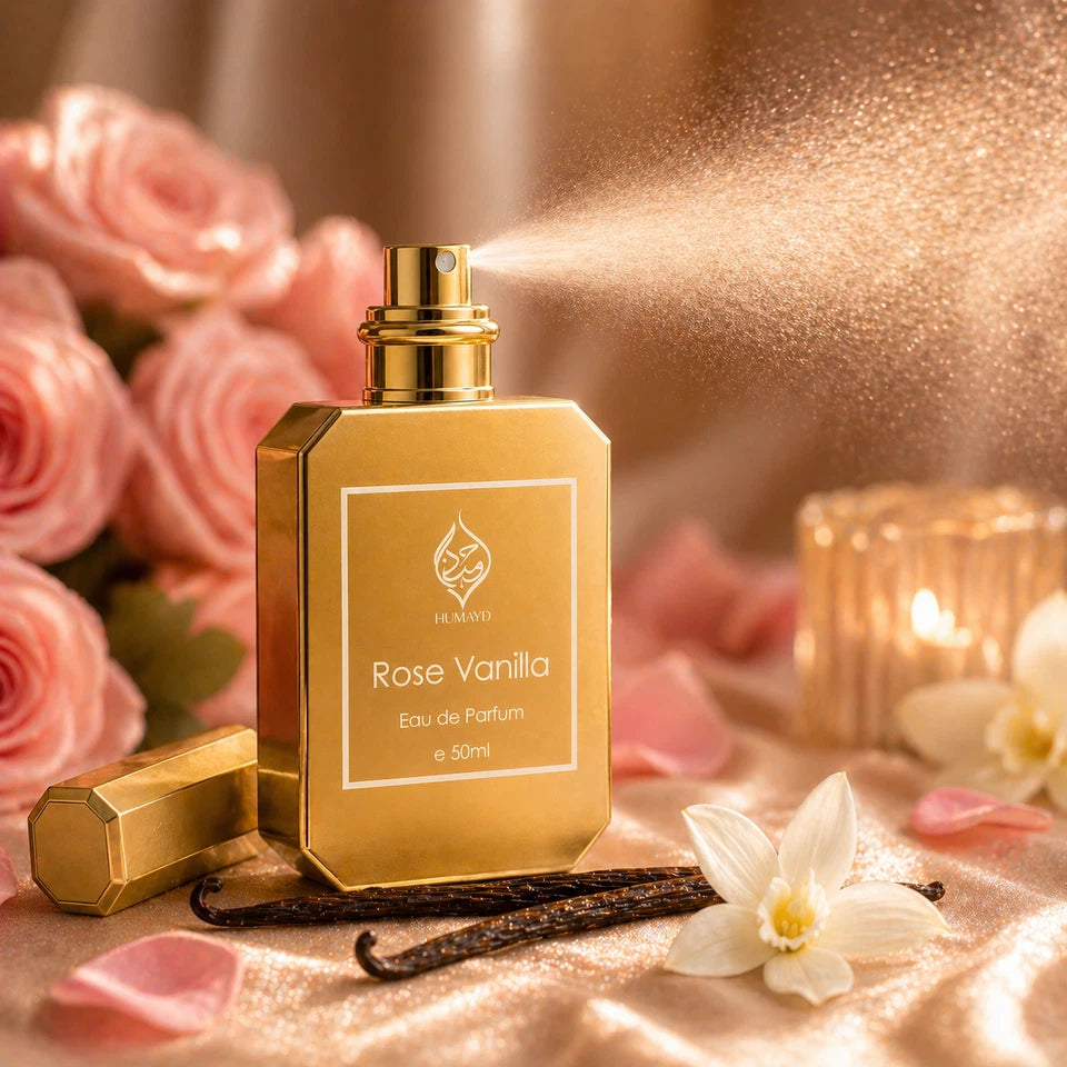 Rose Vanilla Perfume Gourmand Rose Floral Vanilla Long Lasting EDP Unisex 50ml