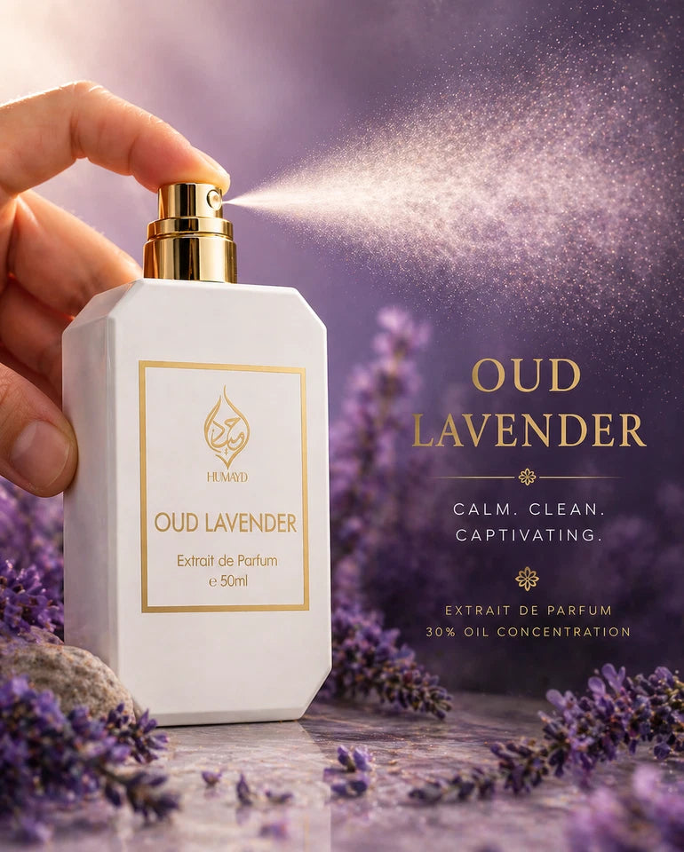 Oud Lavender Extrait de Parfum Spicy Aromatic Oud Unisex Perfume by Humayd 50ml