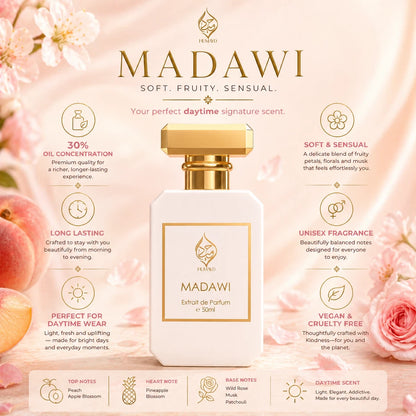 Madawi Extrait de Parfum Unisex Arabian Perfume Premium Long Lasting Humayd 50ml
