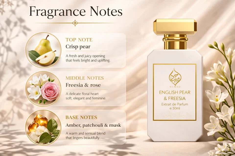 English Pear & Freesia Perfume for Women Fruity Musk Rose Extrait de Parfum 50ml