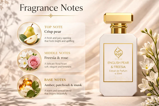 English Pear & Freesia Perfume for Women Fruity Musk Rose Extrait de Parfum 50ml