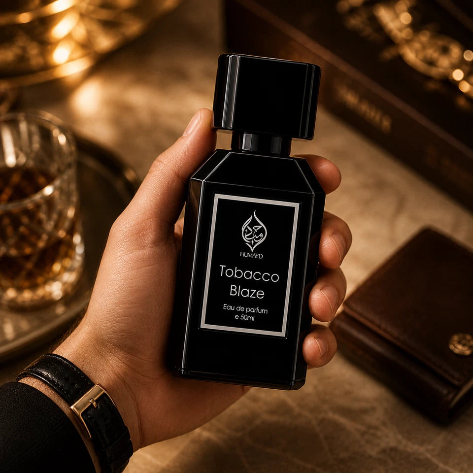 Tobacco Blaze Mens Perfume Arabian Tobacco Leather Oud Perfume Spray Humayd 50ml