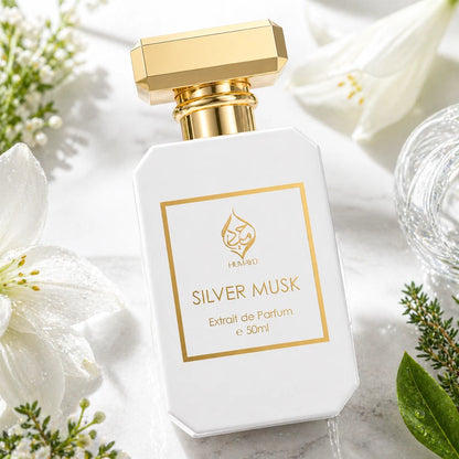 Silver Musk Extrait de Parfum Unisex Floral Citrus Musk Perfume by Humayd 50ml