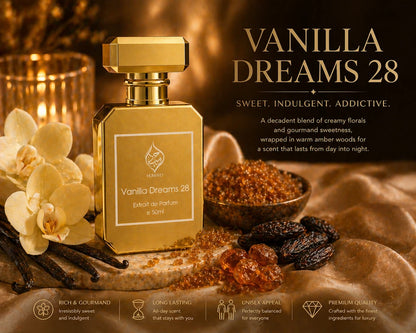 Vanilla Dreams 28 Arabian Gourmand Vanilla Unisex Extrait de Parfum Humayd 50ml