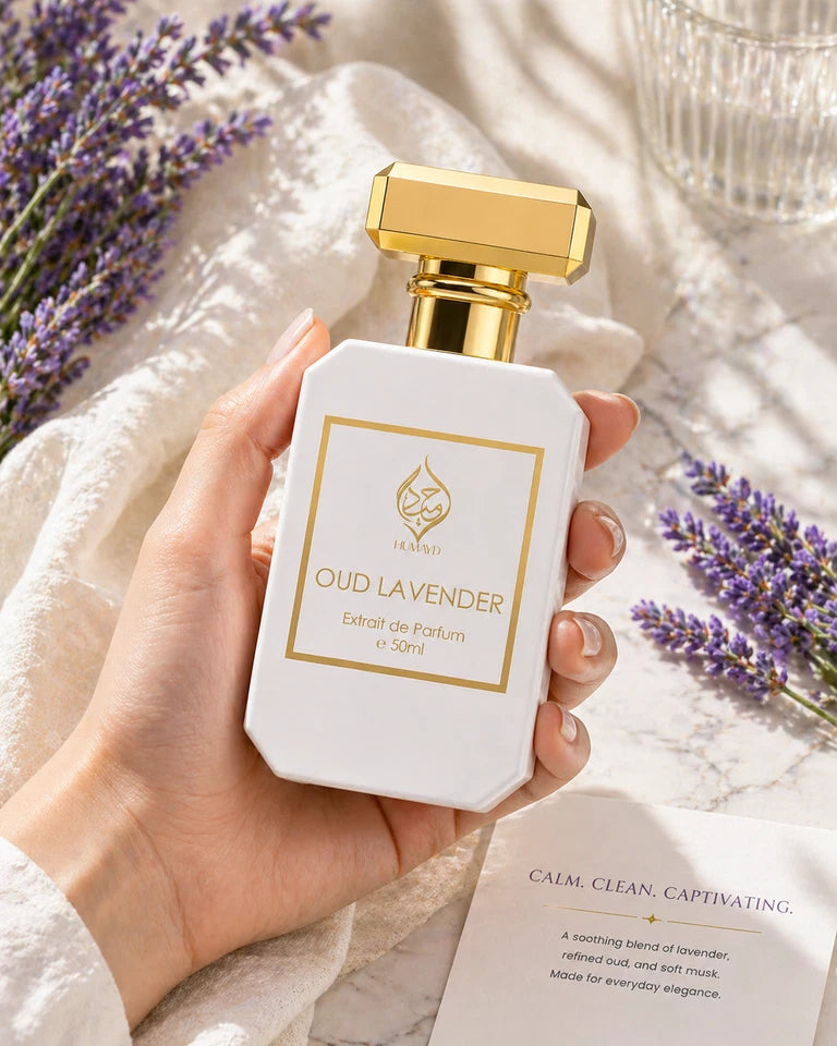 Oud Lavender Extrait de Parfum Spicy Aromatic Oud Unisex Perfume by Humayd 50ml