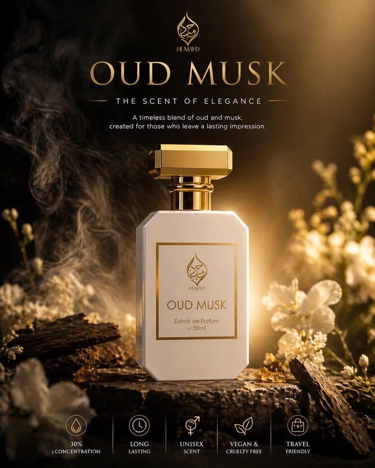 Oud Musk Extrait de Parfum Musk Oud Floral Perfume Long Lasting Unisex 50ml