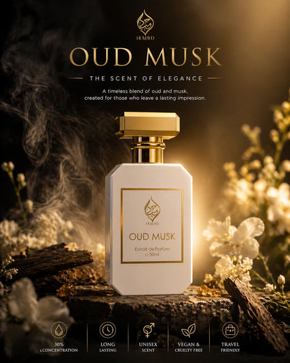Oud Musk Extrait de Parfum Musk Oud Floral Perfume Long Lasting Unisex 50ml