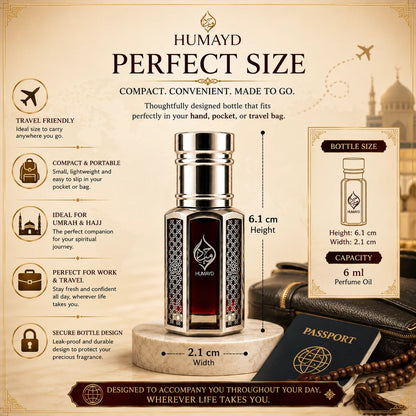 Musk Kaaba Perfume Oil Concentrated Musk Oud Perfume Attar Alcohol free 6ml