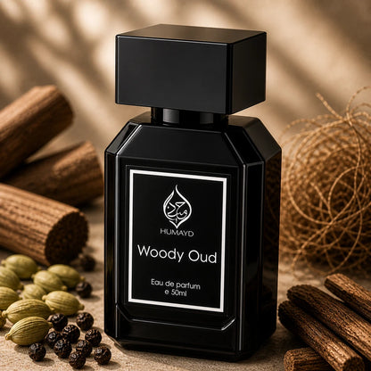 Woody Oud Perfume for Men Long Lasting Oud Fragrance EDP Spray by Humayd 50ml