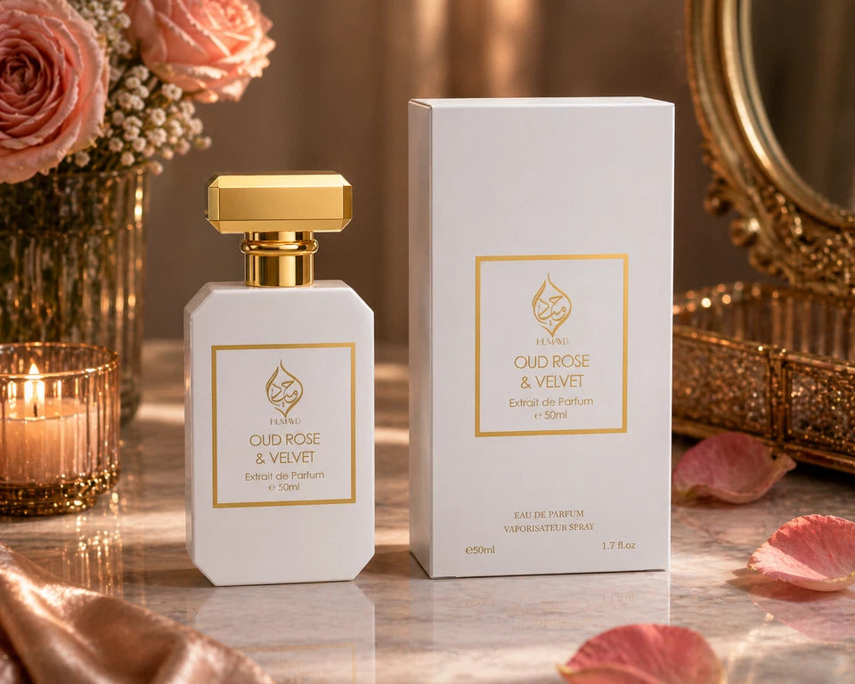 Oud Rose Velvet Floral Oud Womens Perfume Premium Extrait de Parfum Humayd 50ml