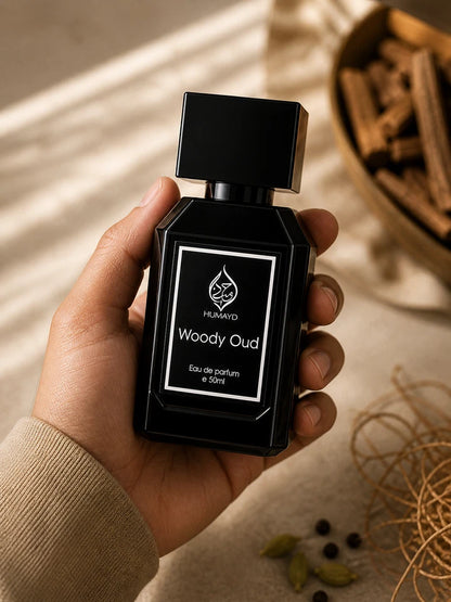 Woody Oud Perfume for Men Long Lasting Oud Fragrance EDP Spray by Humayd 50ml