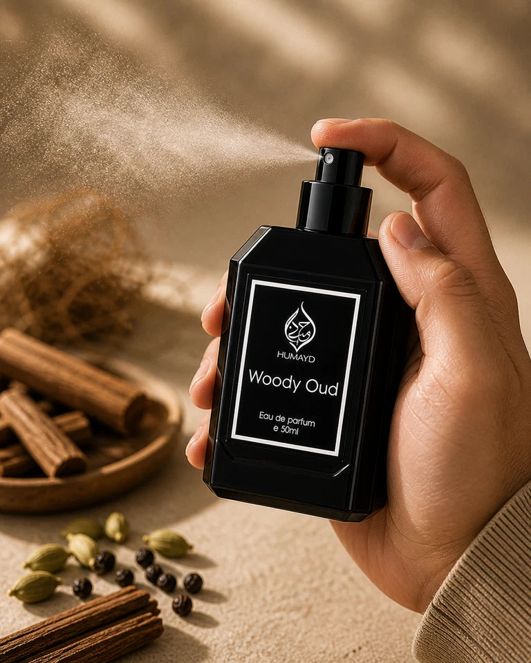 Woody Oud Perfume for Men Long Lasting Oud Fragrance EDP Spray by Humayd 50ml