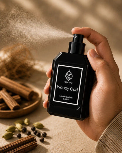 Woody Oud Perfume for Men Long Lasting Oud Fragrance EDP Spray by Humayd 50ml